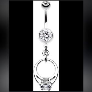 Promise ring belly button ring